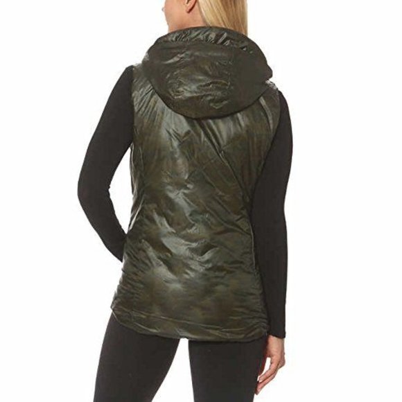 Gerry Packable Reversible Down Hooded Vest Olive Camo - Picture 3 of 8